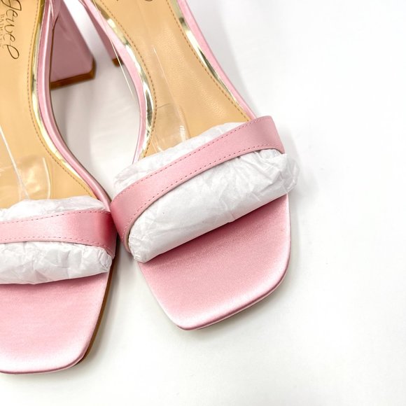 Jewel Badgley Mischka‎ Womens Reese Pink Satin Dress Sandals Heels Shoes 7M - Picture 5 of 13
